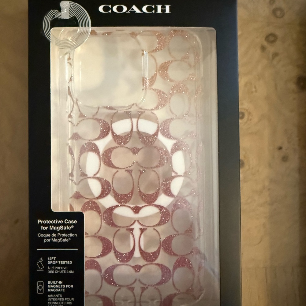 Coach Pink Glitter iPhone 15 Pro Max Case - Picture 6 of 6
